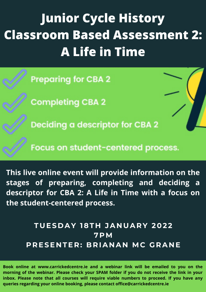 History: CBA 2- A Life in Time - 22LCSP03-Post Primary