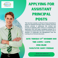 Applying for Assistant Principal Posts - 25LCAU14 (Facilitator Harry Freeman)