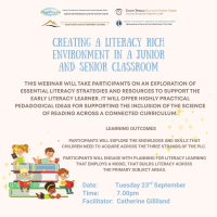 Creating a Literacy rich environment in a Junior and Senior classroom- 25LCAU46 (Facilitator Catherine Gilliland)