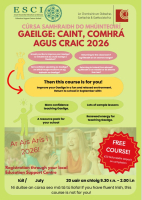 CÚRSA SAMHRAIDH DO MHÚINTEOIRÍ GAEILGE: CAINT, COMHRÁ AGUS CRAIC 2026 - 26SU04 (Facilitator Karen Brogan)