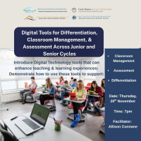 Digital Tools for Differentiation, Classroom Management, & Assessment Across Junior and Senior Cycles - 25LCAU51 (Facilitator Allison Cunnane)