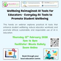Wellbeing Reimagined: AI Tools for Educators - Everyday AI: Tools to Promote Student Wellbeing - 26LCSP01  Facilitator Nicola Culloty