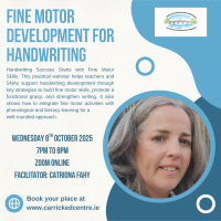 Fine Motor Development for Handwriting - 25LCAU07 (Facilitator Catriona Fahey)