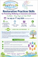Restorative Practices Skills for Promoting Wellbeing in Classrooms and Schools - 26SU12 (Facilitators Mary Hough and Kate O'Neill)