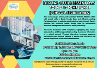 Digital Office Essentials – Tools and Compliance 2 part series for SCHOOL SECRETARIES - 23LCAU41 (Facilitator Fiona Levie)