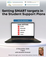 Setting SMART targets in the Student Support Plans - 25LCAU38 (Facilitator Annette Ormond)