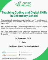 Teaching Coding and Digital Skills in Secondary School - 25LCAU32 (Facilitator Ciarán Fay)