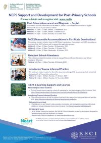 NEPS support and development for Post-Primary schools